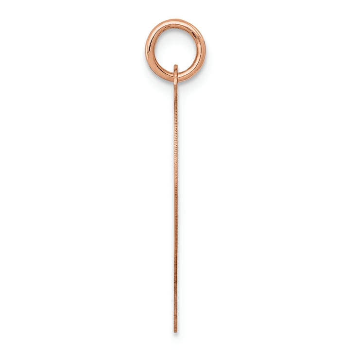 14k Rose Gold Polished Heart Shaped Disc Pendant