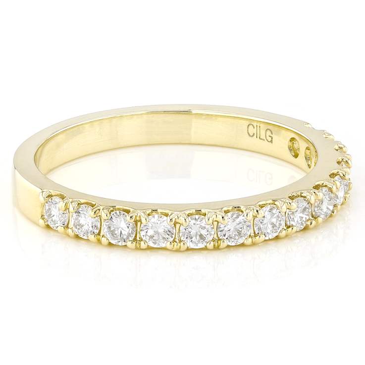 Lab-Grown Diamond Band Ring In 14K Yellow Gold 0.50ctw