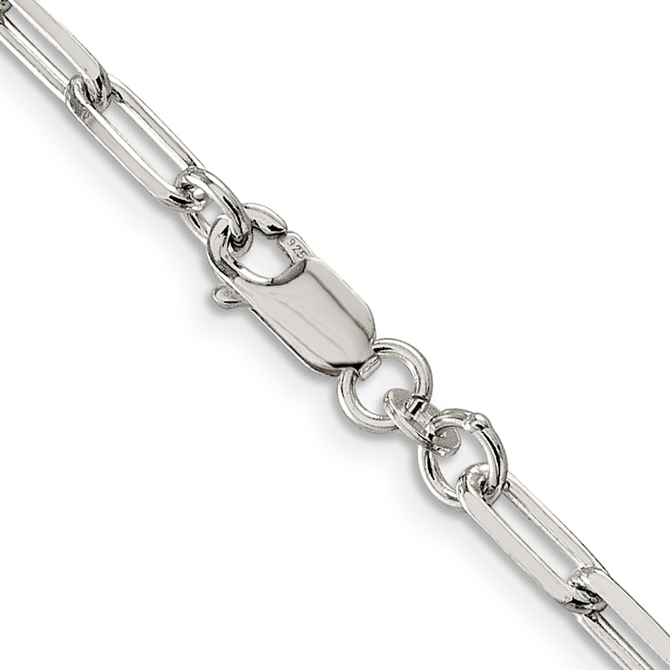 SILVER925　ILoveArizona♡ILoveNavajo♡ Sterling Silver 4.25mm Elongated Open Link Chain Necklace
