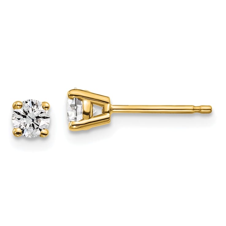 14K Yellow Gold Lab Grown Diamond 3/8ctw VS/SI GH 4 Prong Earrings