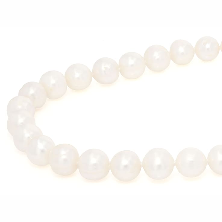 8mm Cultured Freshwater Pearl Strand Necklace in Sterling Silver