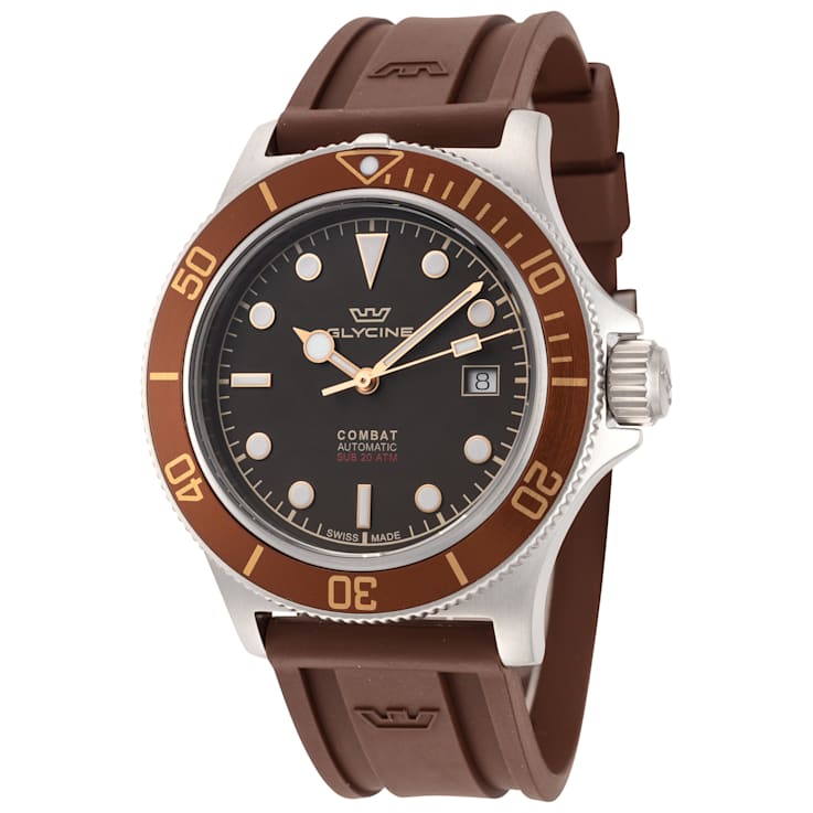 Glycine Men s Combat Sub Sport 42 Bronze 42mm Automatic Brown