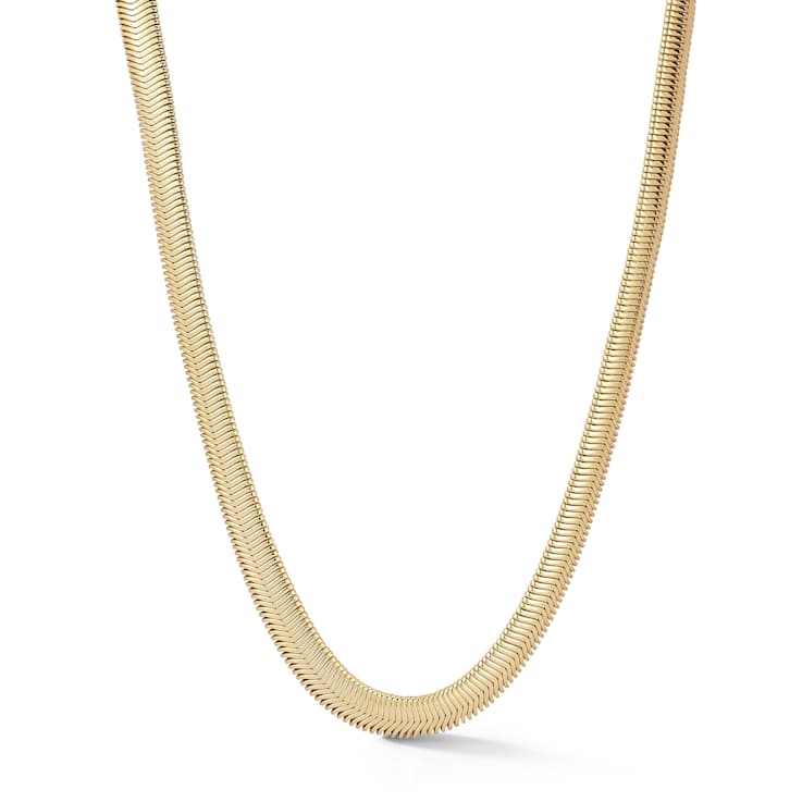 Rachel Zoe 6mm Snake Chain Necklace in 14K Gold Over Brass