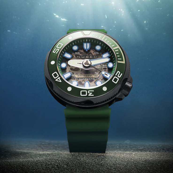 Nubeo Ventana Skeleton Automatic Green Dial Green Stainless Steel Band
Limited Edition Watch