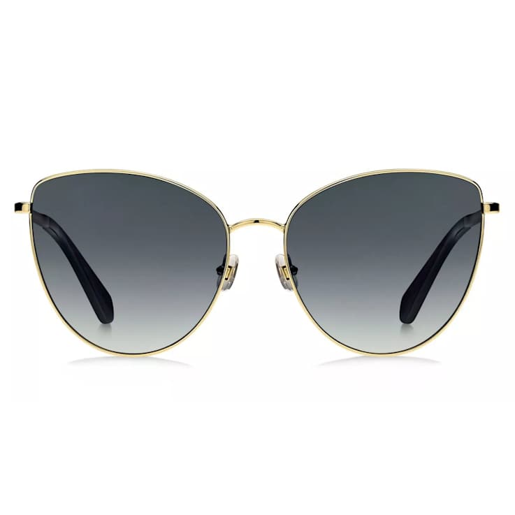 Kate Spade Gold Tone Frame / Dark Gray Gradient Lenses Sunglasses
