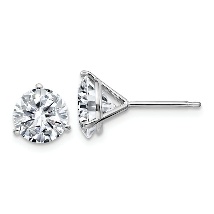 Rhodium Over 14K White Gold 2.50ct. 7.0mm Round D E F Pure Light
Moissanite Earrings