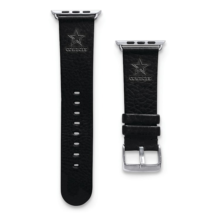 Gametime Dallas Cowboys Leather Band fits Apple Watch (38/40mm M/L
Black). Watch not included.