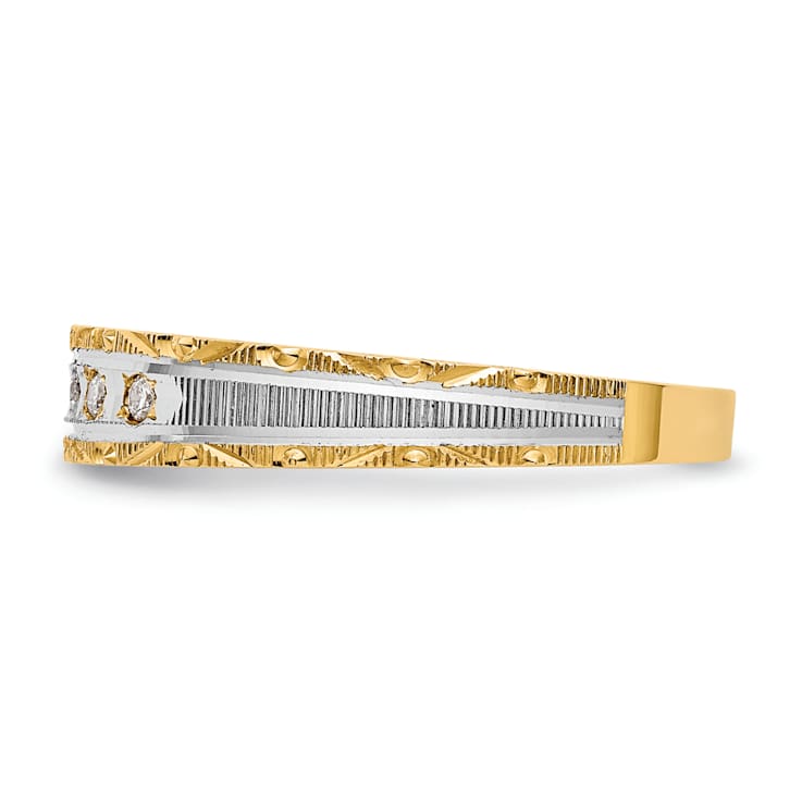 14K Yellow Gold AA Quality Ladies Wedding Band