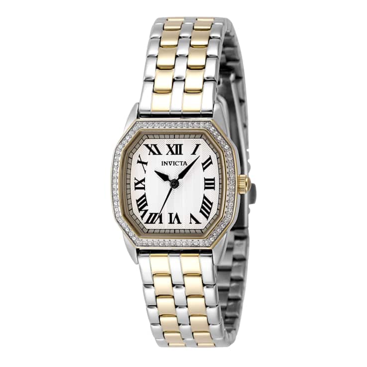 Invicta Wildflower 27mm White Dial Stainless Steel Band Quartz Watch