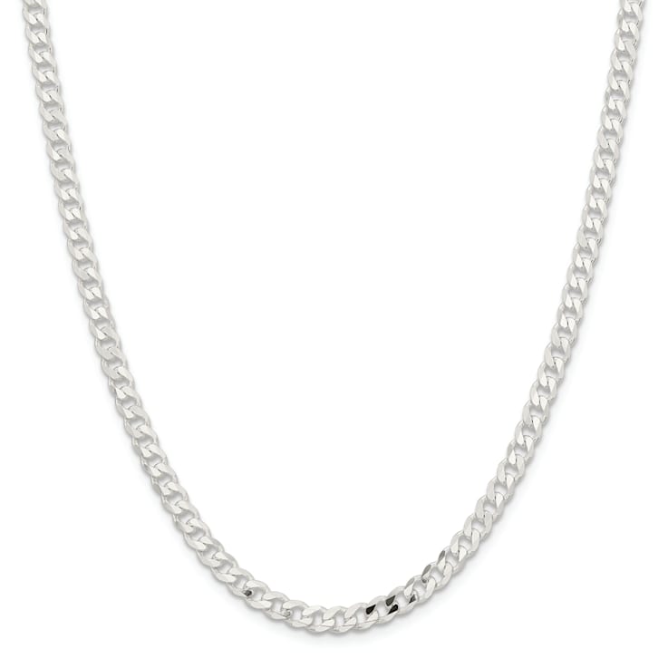 Sterling Silver 4.5mm Curb Chain Necklace