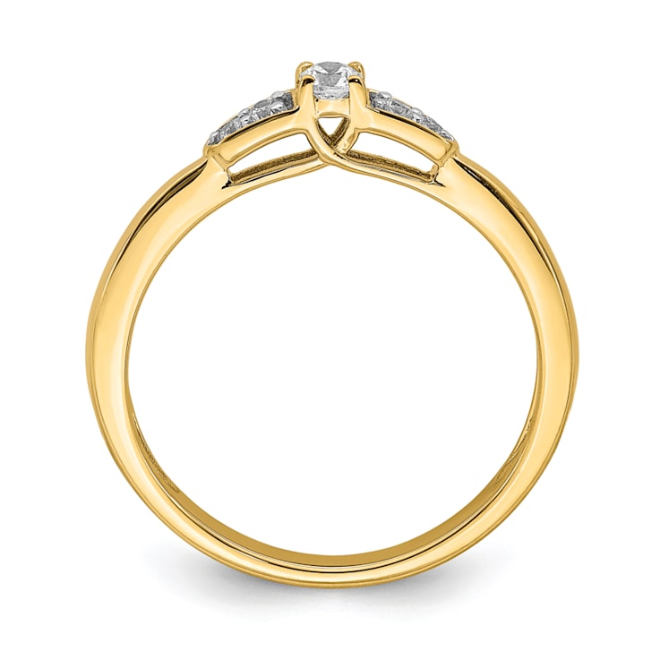 14K Yellow Gold First Promise Diamond Promise/Engagement Ring 0.12ctw