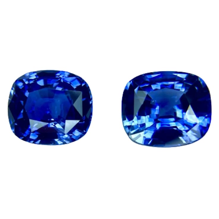 Sapphire 8.8x7.8mm Cushion Matched Pair 5.89ctw