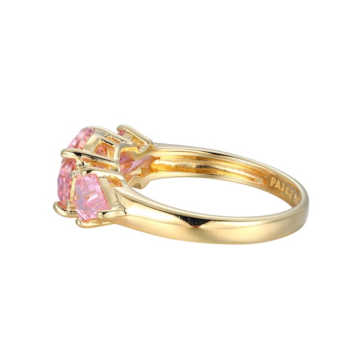 Pink Cubic Zirconia 18k Yellow Gold Over Sterling Silver October
Birthstone Ring 5.62ctw