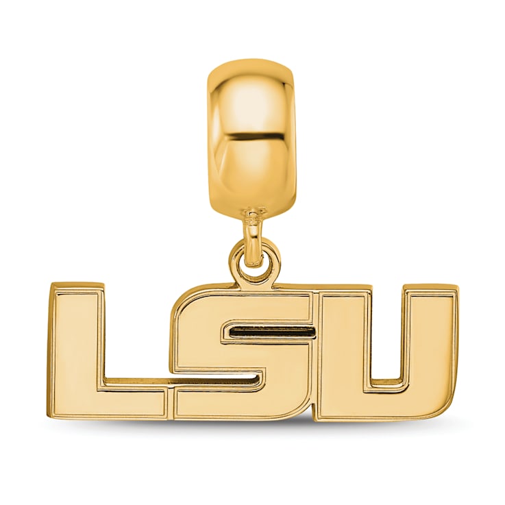 14K Yellow Gold Over Sterling Silver LogoArt Louisiana State University
Small Dangle Bead