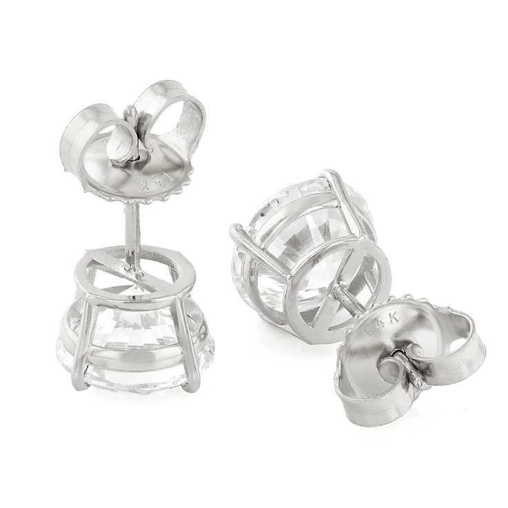 Lab-Grown Diamond Stud Earrings In 14K White Gold 4.00ctw