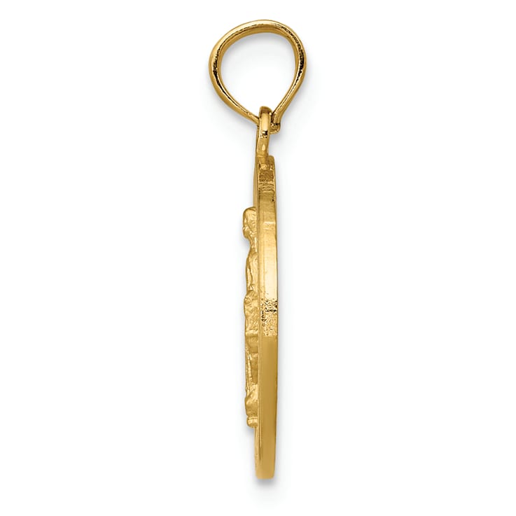 14K Yellow Gold Miraculous Medal Pendant
