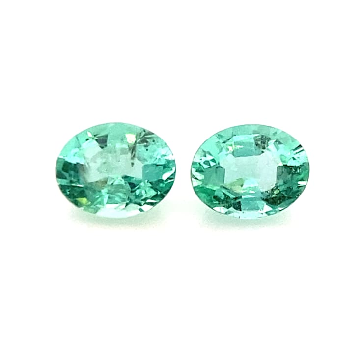 Ethiopian Emerald 5x4mm Oval Matched Pair 0.65ctw