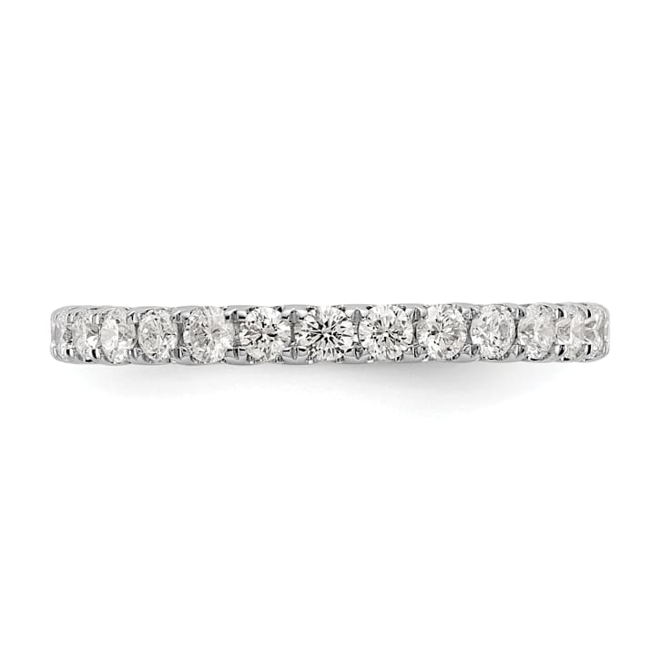 Rhodium Over 14K White Gold Lab Grown Diamond SI1/SI2, G H I, Eternity Band