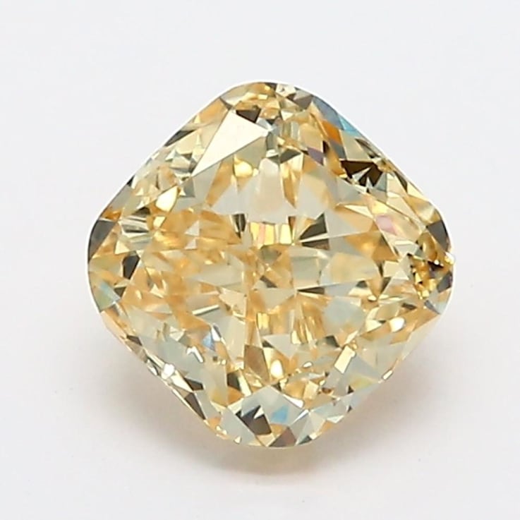 1.00ct Yellow Cushion Lab-Grown Diamond SI1 Clarity IGI Certified