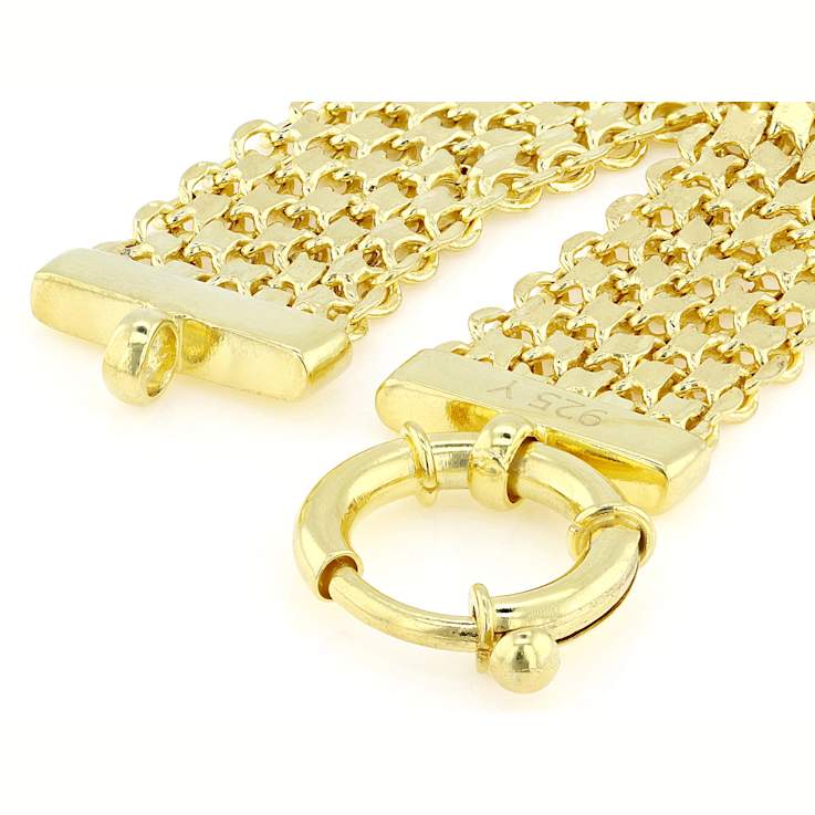 Multi-Row Bismark Chain Bracelet In 18K Gold Over Sterling Silver