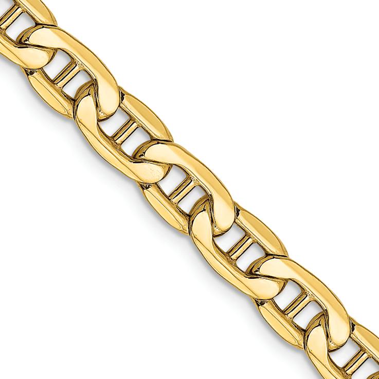 14k Yellow Gold 5.5mm Semi-Solid Mariner Chain 26 inch