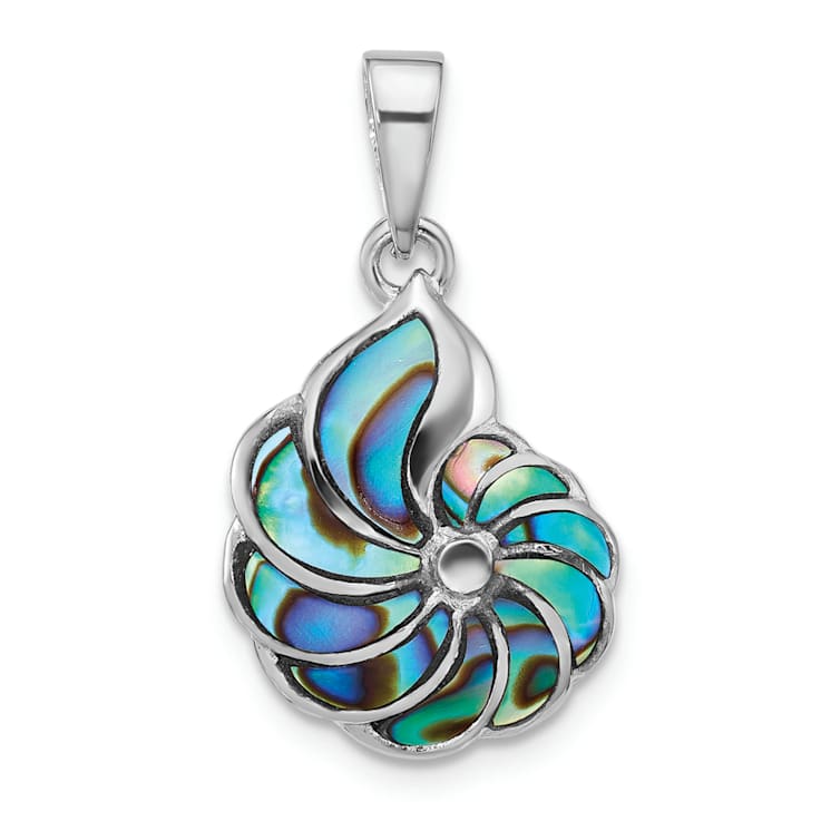 Sterling Silver Abalone Swirl Pendant Sterling Silver Abalone Swirl Pendant