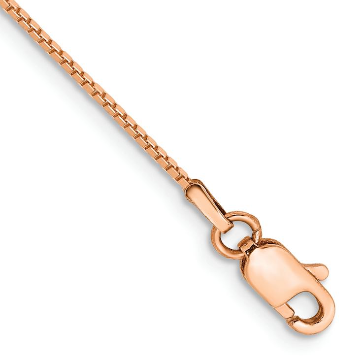 10k Rose Gold Box Link Anklet 12VQDA