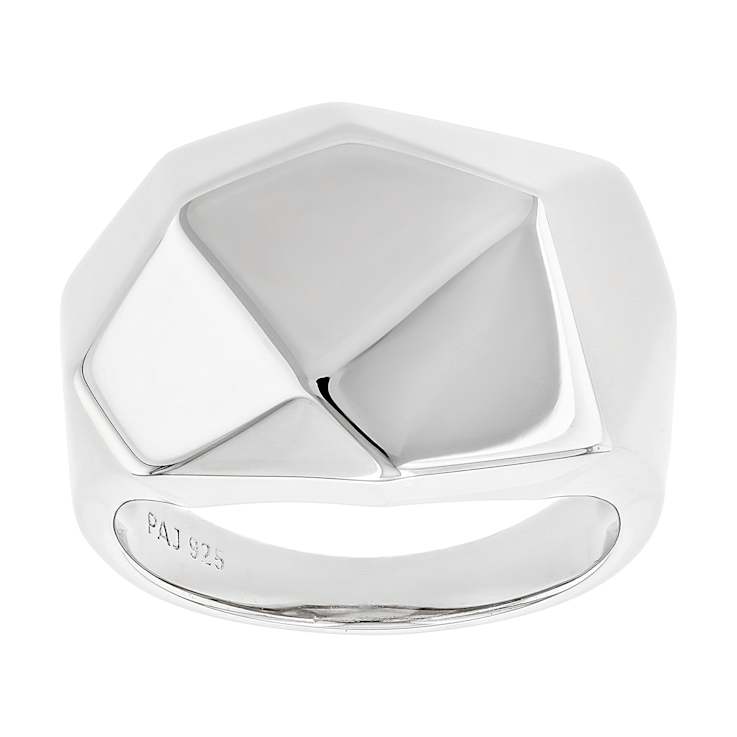 Sculptural Dome Statement Ring In Sterling Silver