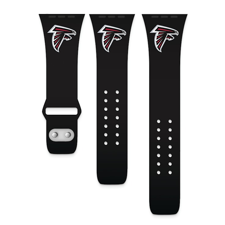 Gametime Atlanta Falcons Black Silicone Band fits Apple Watch (38/40mm
M/L). Watch not included.
