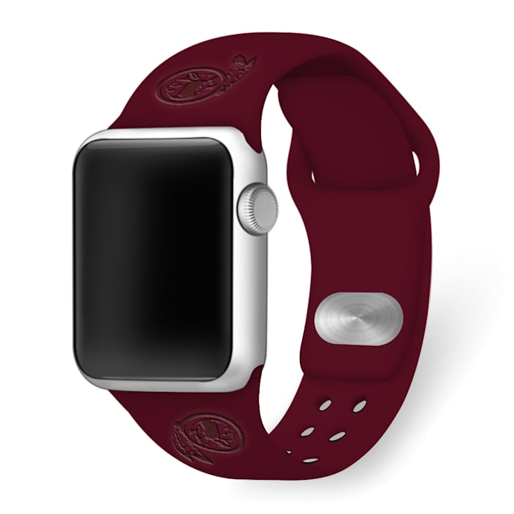 Gametime Washington Commanders Debossed Silicone Apple Watch Band
(38/40mm M/L). Watch not included.