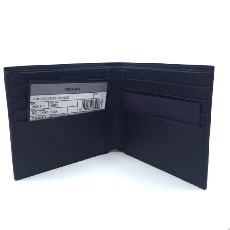 Prada saffiano cuir leather wallet discount