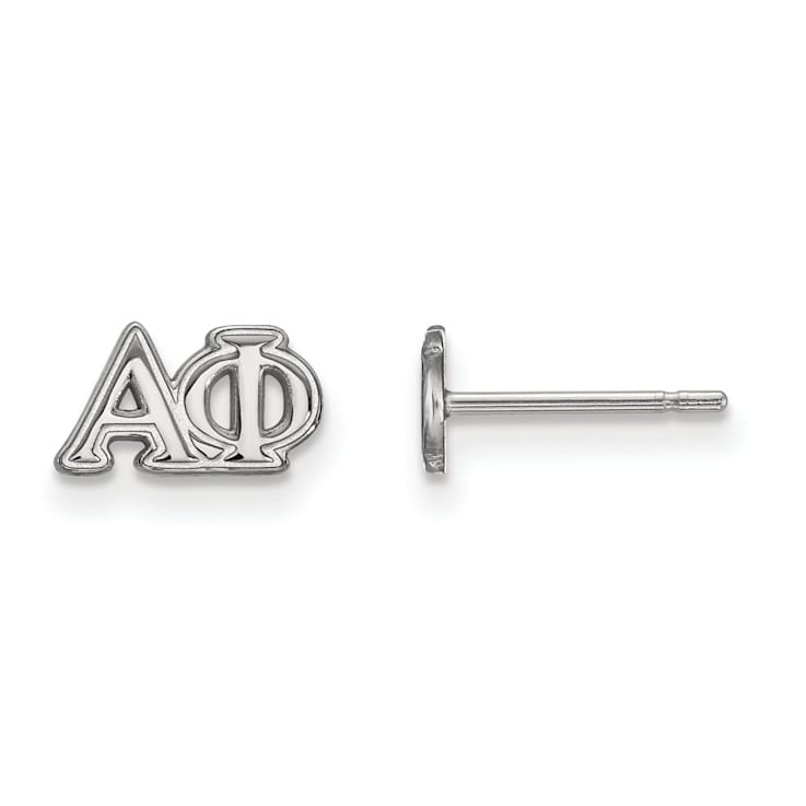 Rhodium Over Sterling Silver LogoArt Extra Small Post Earrings