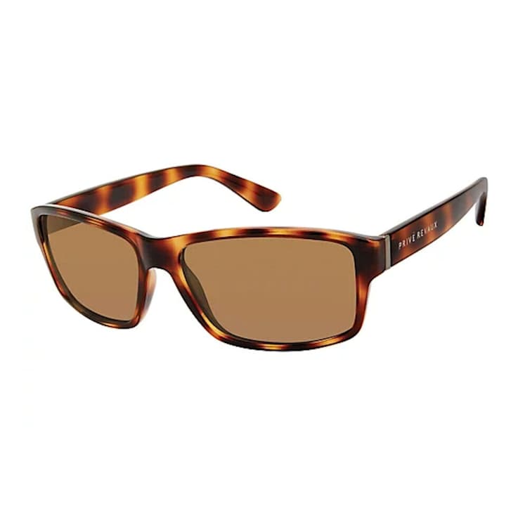 Prive Revaux The Typhoon Tortoise Frame  / Brown Lenses Rectangular Sunglasses