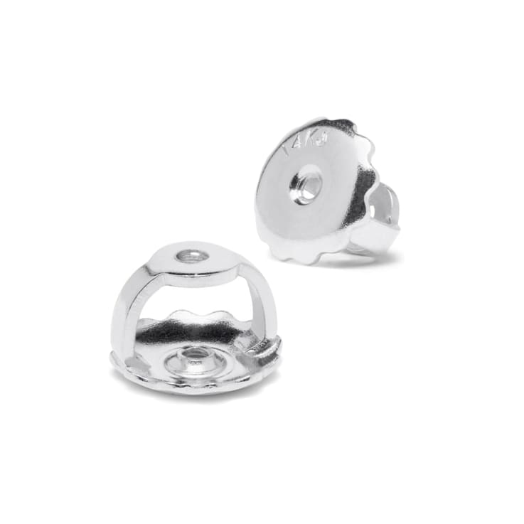 White Cubic Zirconia 14k White Gold Studs With Velvet Gift Box 4.00ctw