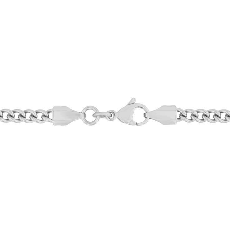 Robert Alton Men's Dog Tag Pendant With Chain In Titanium