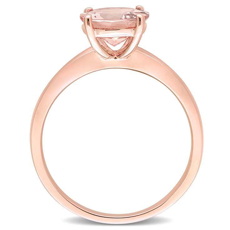 Morganite 10K Rose Gold Ring 1.78ctw