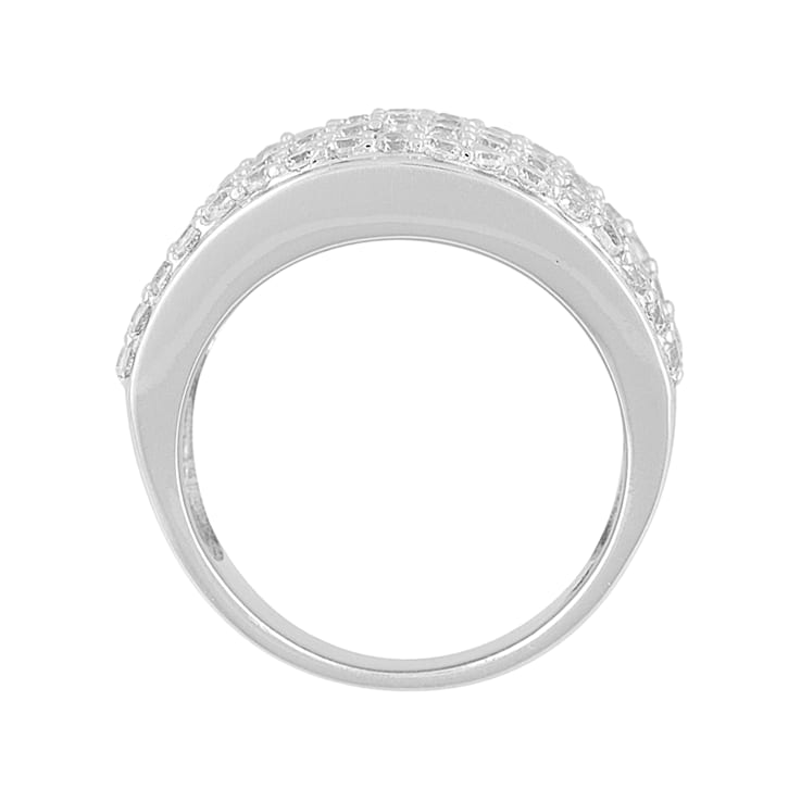 White Cubic Zirconia Rhodium Over Sterling Silver Ring 5.25ctw