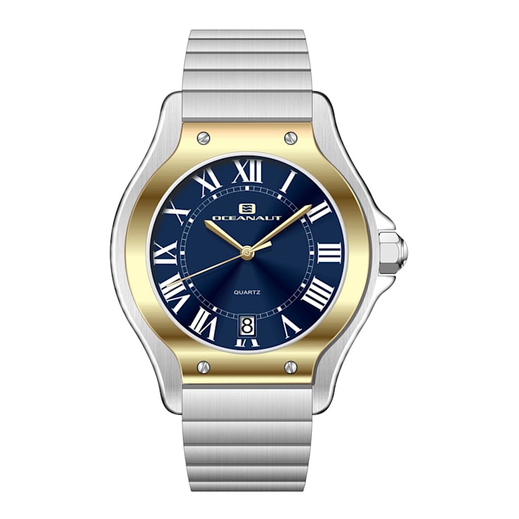 Oceanaut Women's Rayonner Blue Dial, Yellow Bezel, Stainless Steel Watch