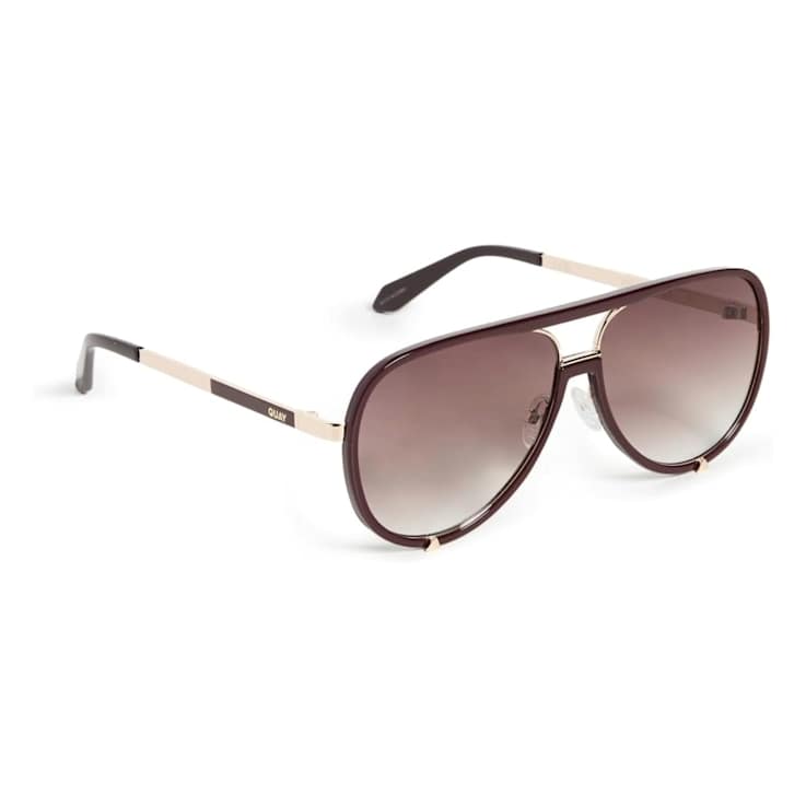QUAY "HIGH PROFILE" Espresso Aviator Frame / Brown Lenses Sunglasses