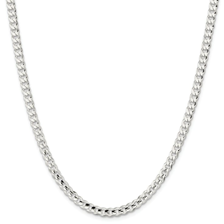 Men's 4.5mm Black Curb Chain Necklace