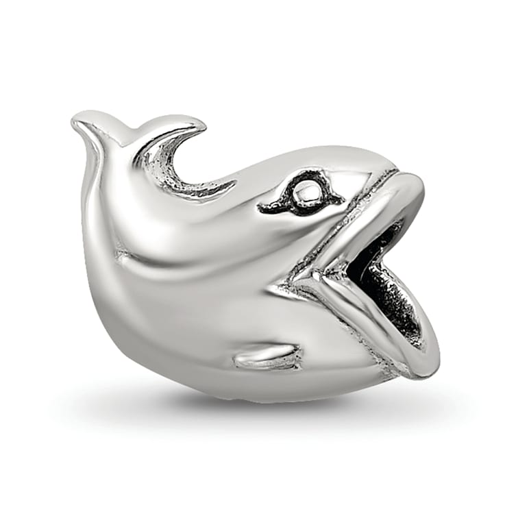 Sterling Silver Whale Bead