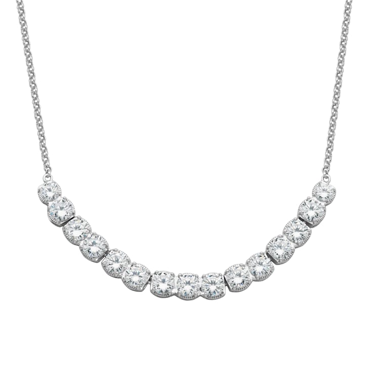 White Cubic Zirconia Rhodium Over Sterling Silver Necklace 19.17ctw