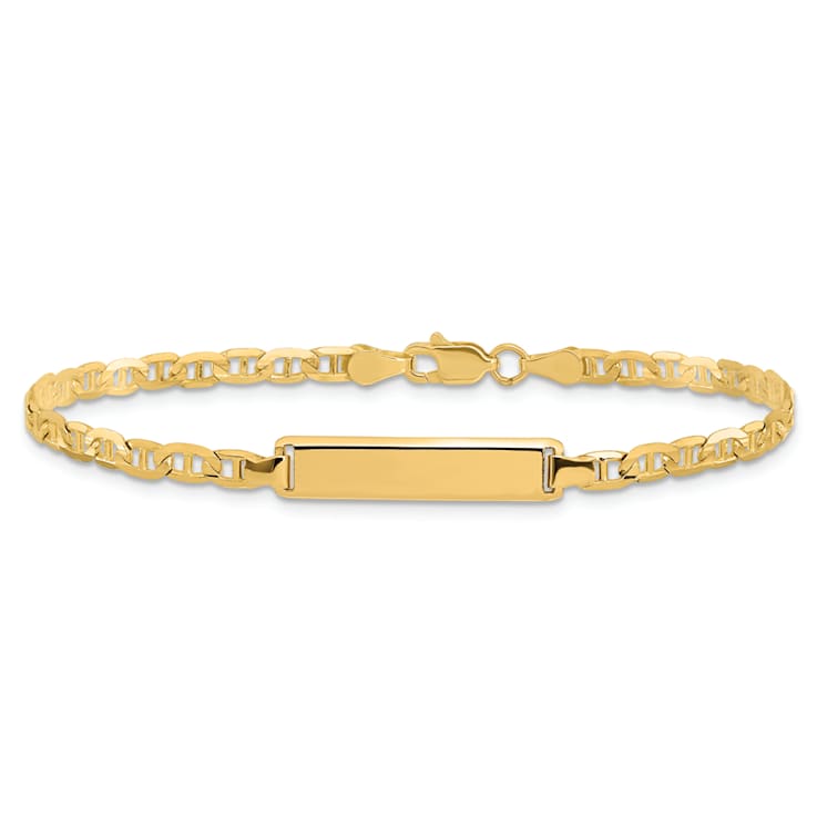 14k Yellow Gold Mariner Link ID Bracelet
