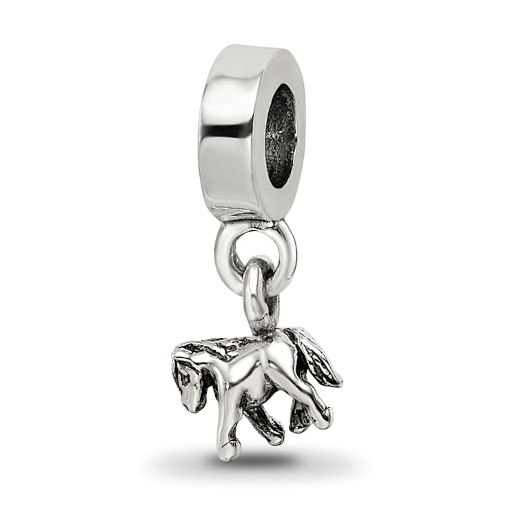 Sterling Silver Pony Dangle Bead