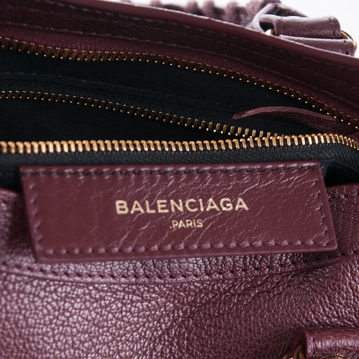Balenciaga City Prune Purple Goat Leather Small Shoulder Bag Balenciaga City Prune Purple Goat Leather Small Shoulder Bag