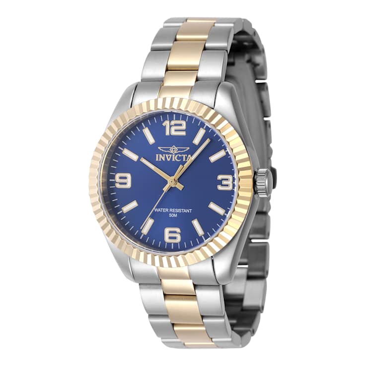 Invicta Specialty 36mm Blue Dial Two-tone Stainless Steel Quartz Watch