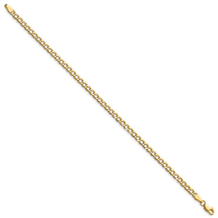 10k Yellow Gold 3.35mm Curb Link Bracelet