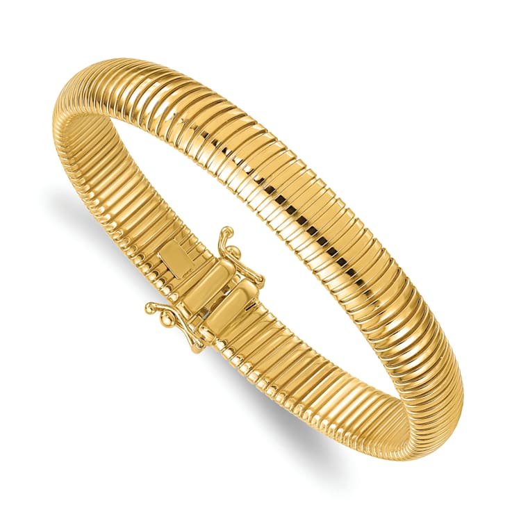 14K Yellow Gold 8.4mm 7.25 inch Omega Bracelet