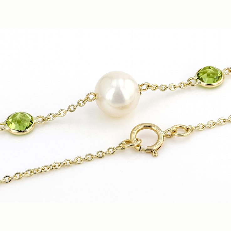 Multi-Gem 14k Yellow Gold 18" Necklace 9.69ctw