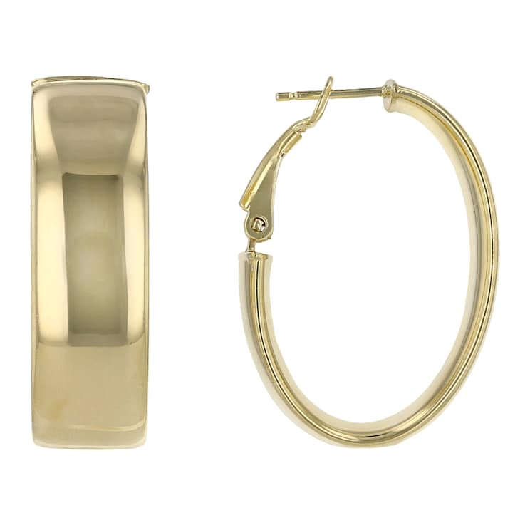 Statement Polished Hoop Earrings In 10K Gold